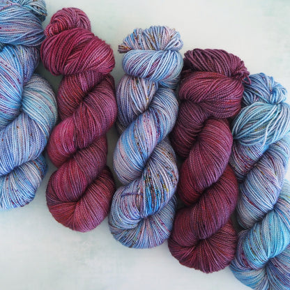 Silky Twist yarn (80% SW Merino/20% Silk, weight 1)